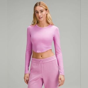 Lululemon Hold Tight Cropped Long-Sleeve Shirt *Dahlia Mauve Pink